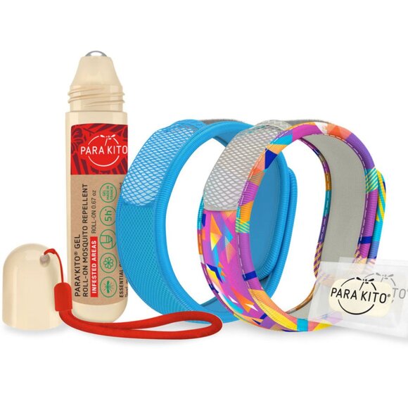 Other - Parakito - 2 Mosquito Repellant Wristbands & 1 Roll-On Repellant (Vibe/Blue)